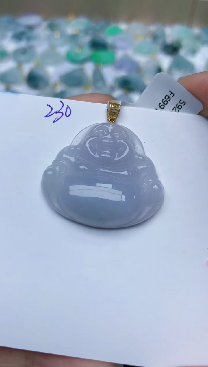 【闪购商品】翡翠颈饰18K金镶嵌天然翡翠A货    230