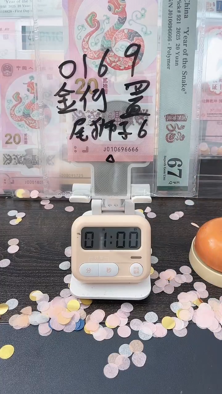 塑料田*记2025年蛇年纪念钞010696666