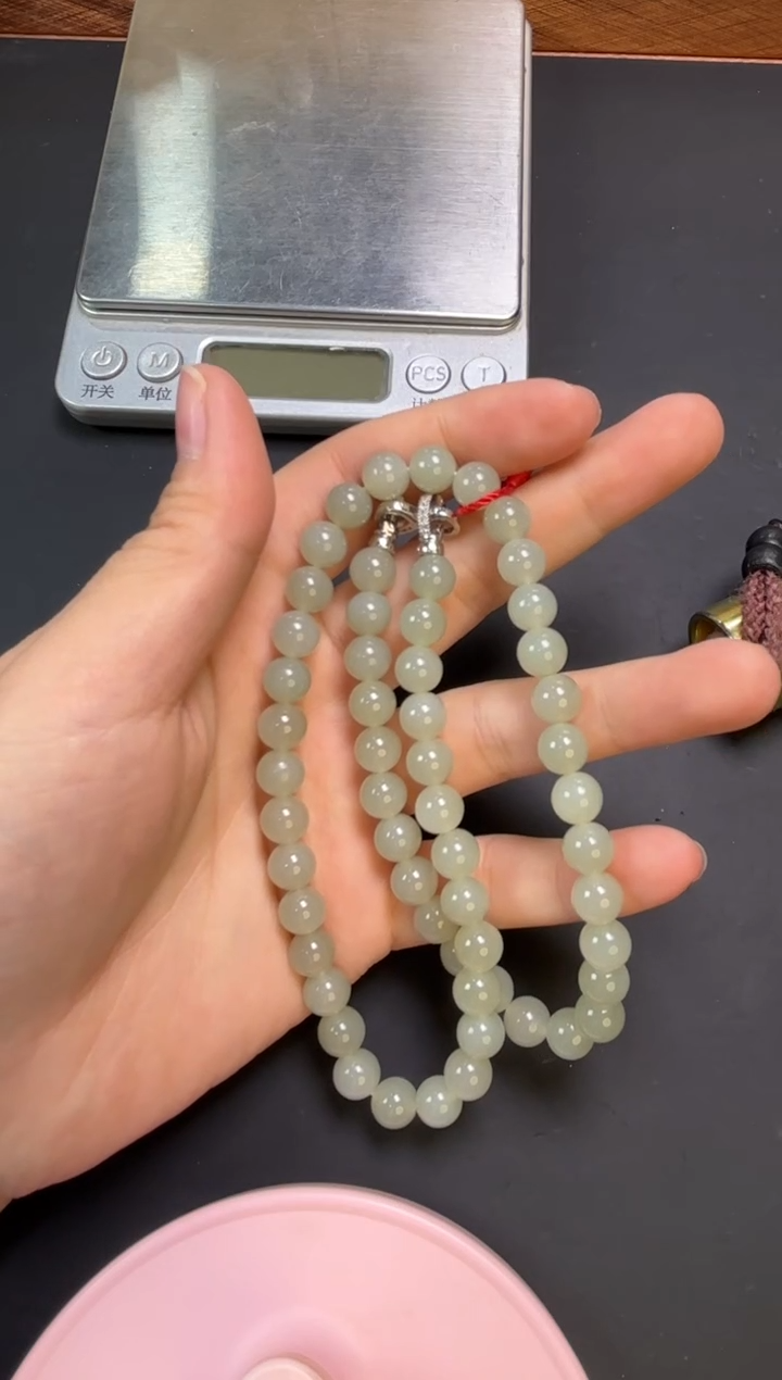 【闪购商品】和田玉项链未镶嵌且末微色差近矿卡8妈妈链
