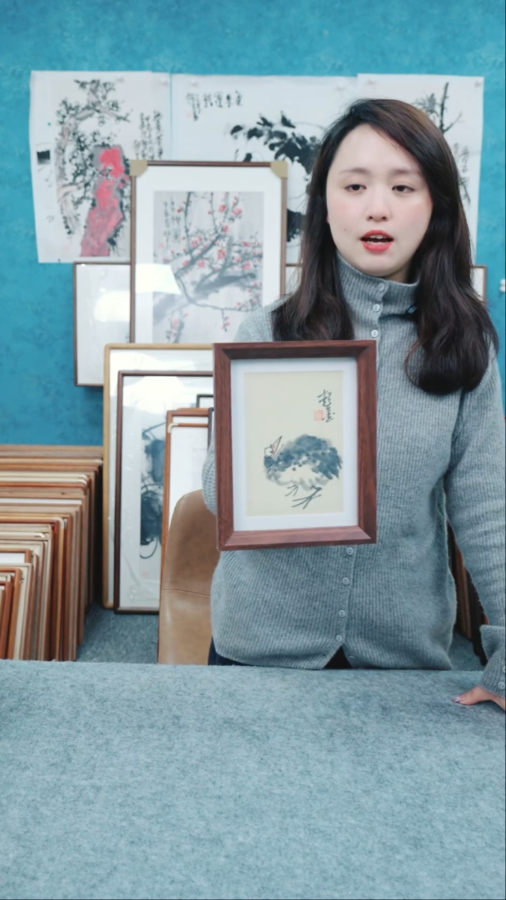 【闪购商品】国画8寸郑志超老师木质摆台