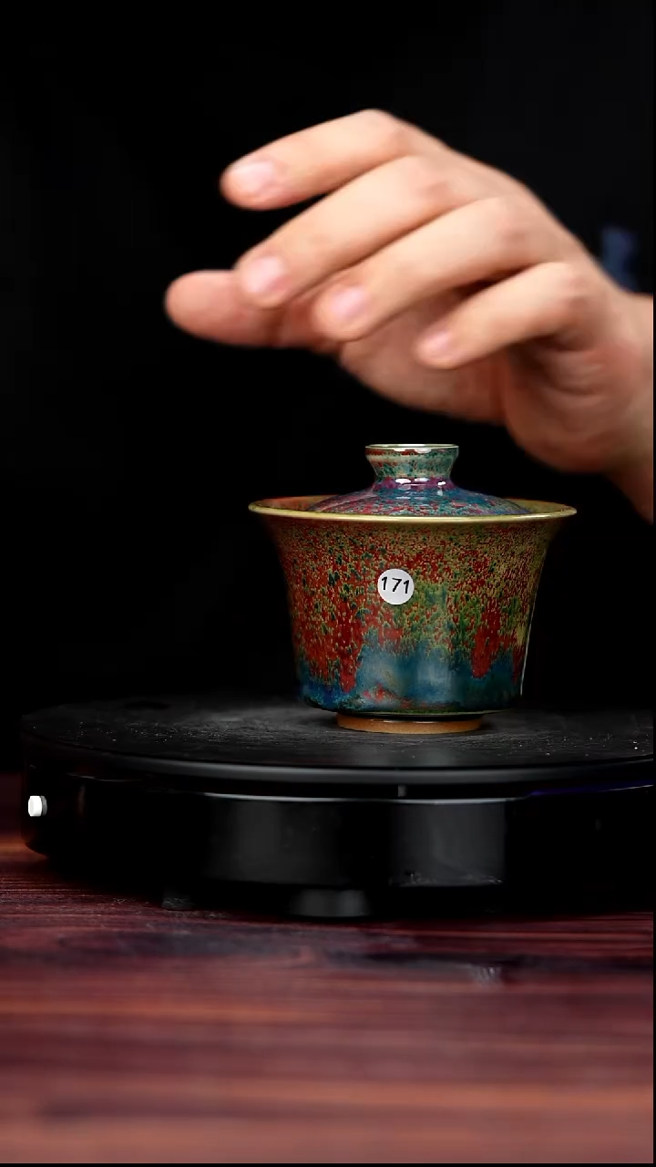 盖碗瓷171#于大鹏一级品原矿钧瓷盖碗