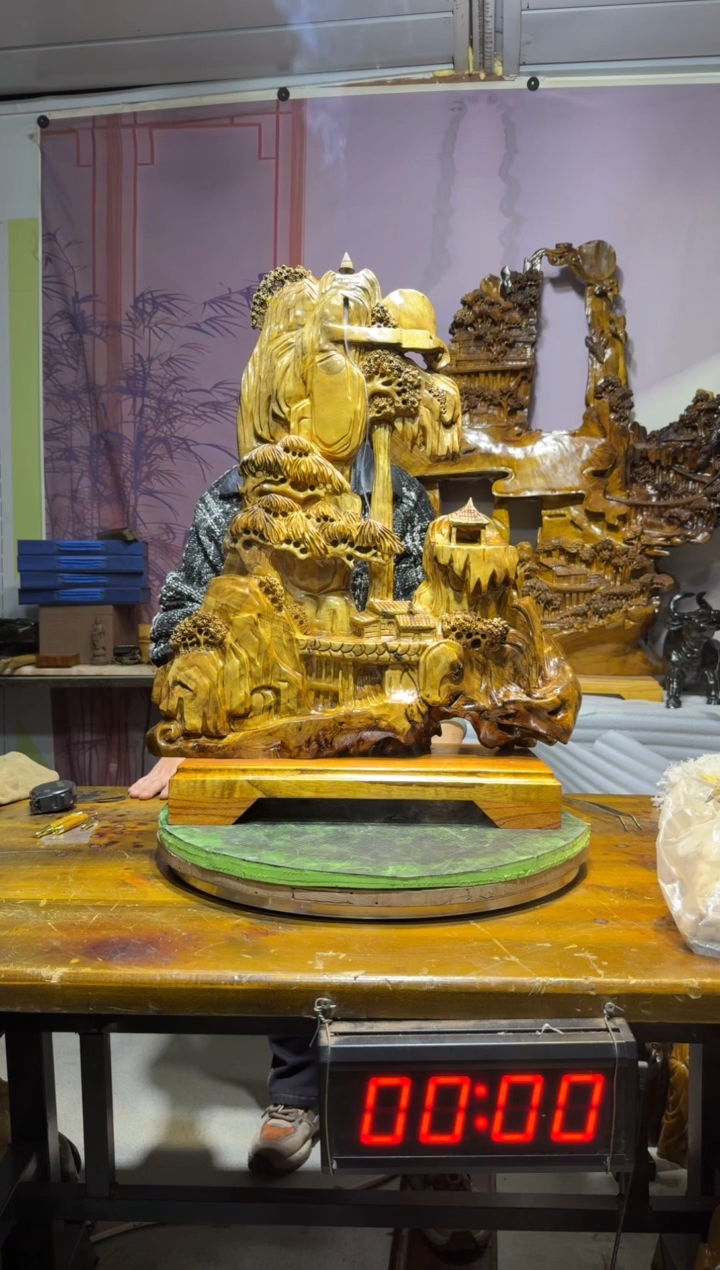 金丝楠先****2金丝楠木雕刻摆件