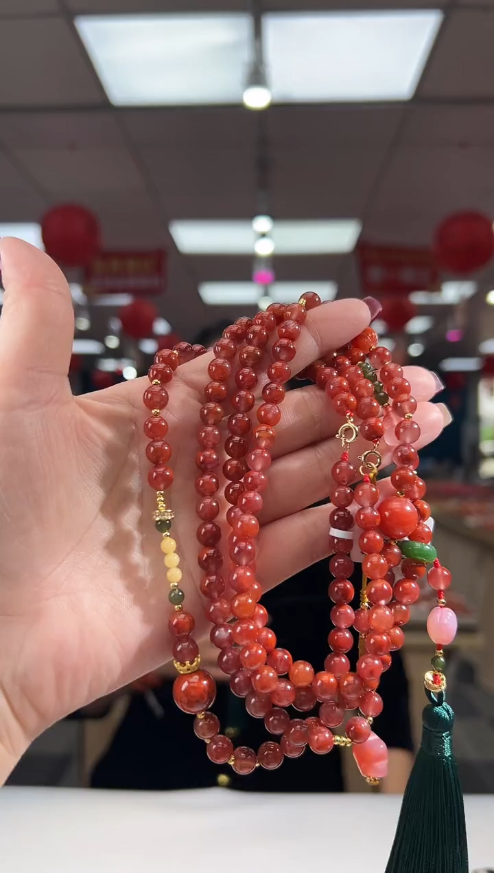 【闪购商品】南红玛瑙珠串未镶嵌多样发其一/6/710355528