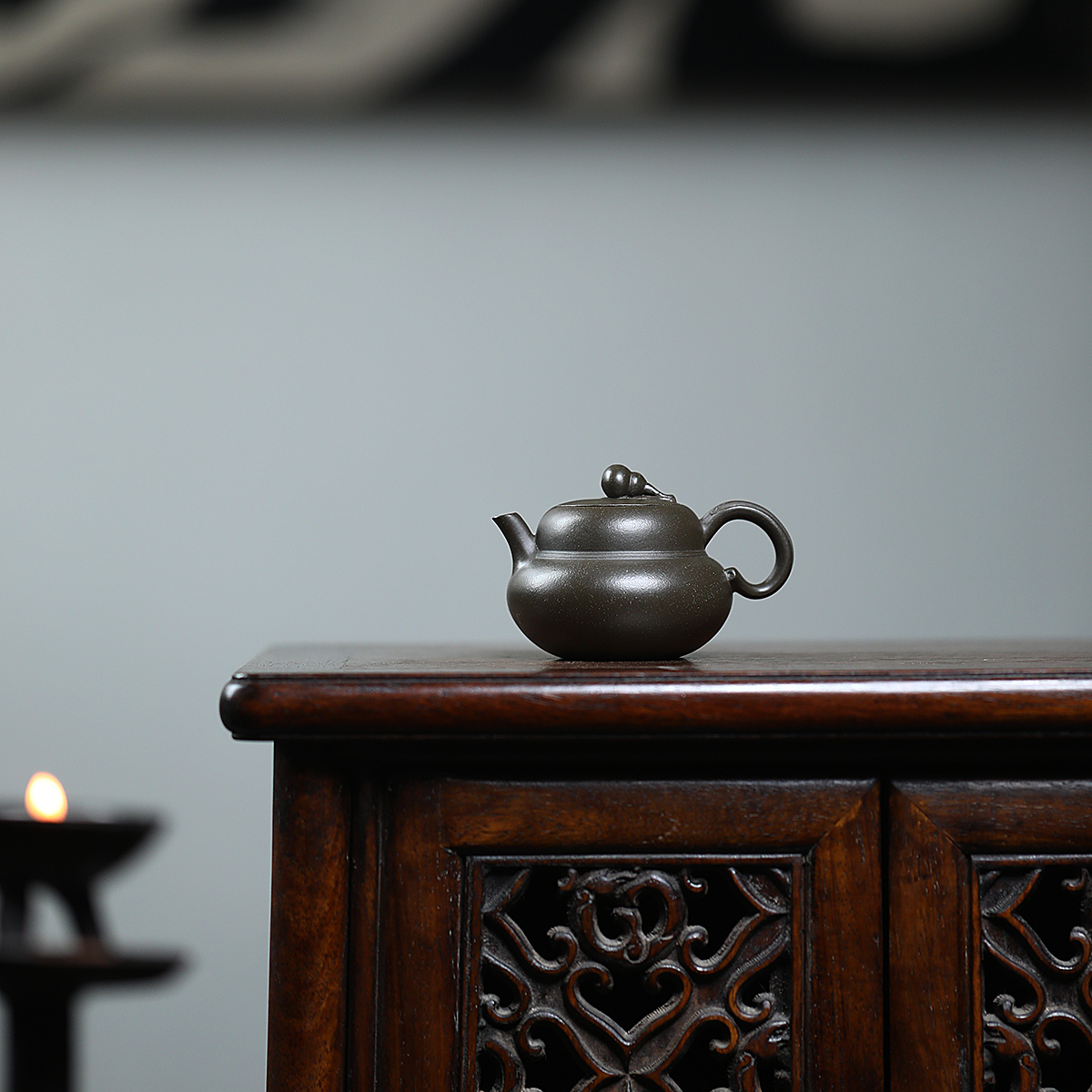 汪汪茶器&季畅园 福禄 老天青泥 80cc 何嘉威制紫砂壶