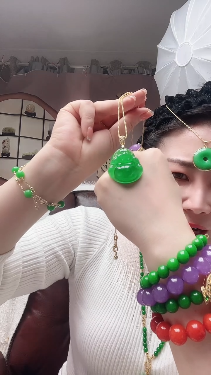 【闪购商品】砖雕052号佛绿色新款