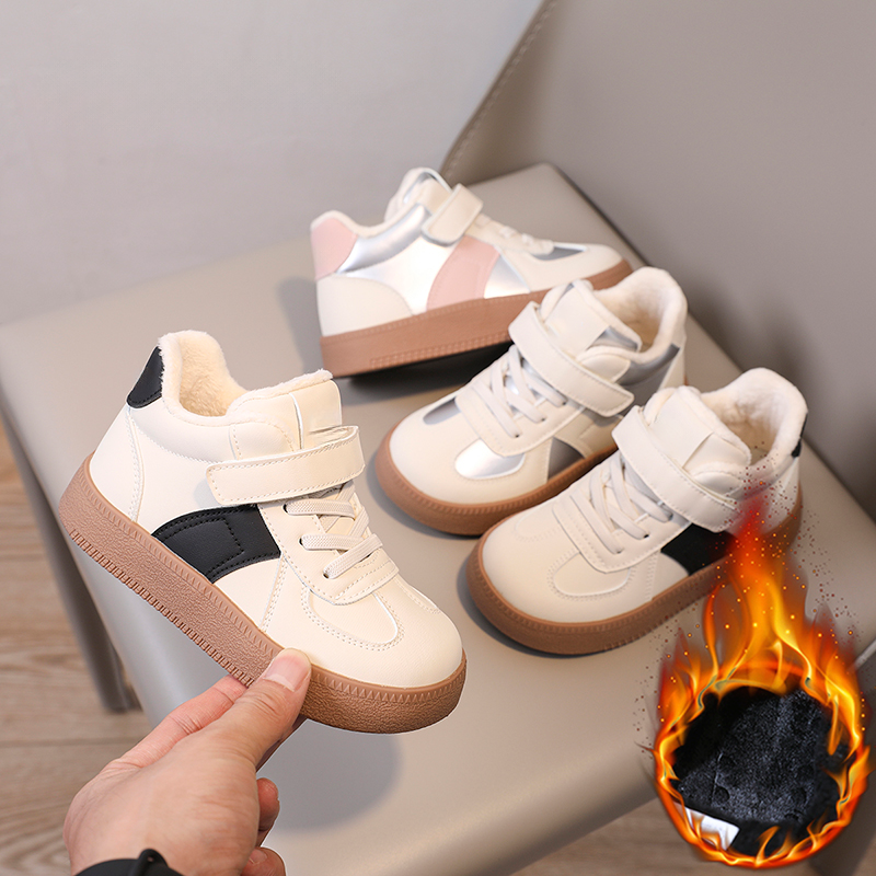 品牌童鞋1178M男童女童加绒二棉鞋儿童加厚保暖运动鞋休闲高帮鞋