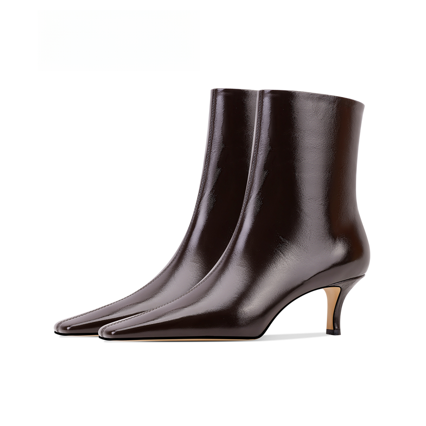 【紫蛋姐姐】5.5CM细跟短靴高跟方头防水台气质跟女靴