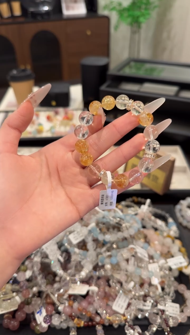 水晶手链合金金山银山x1857