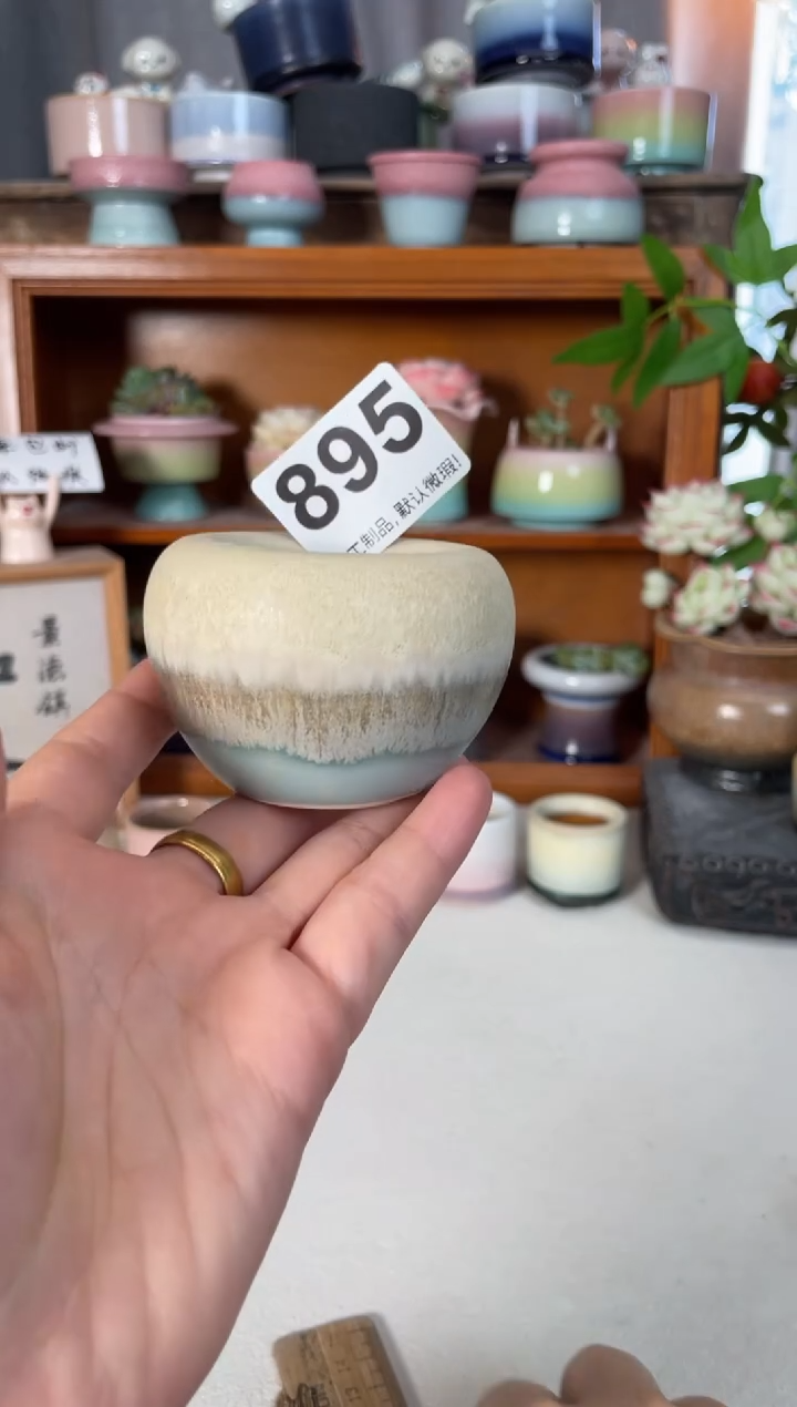 瓷片895知木小芳花盆