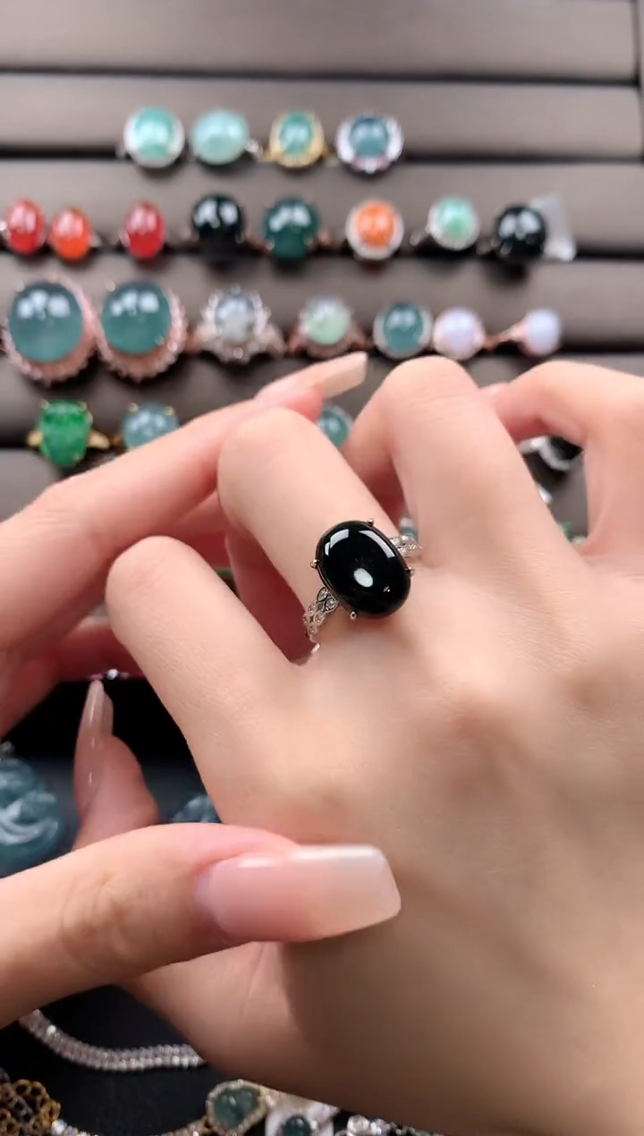 【闪购商品】翡翠戒指银S925镶嵌1321321321