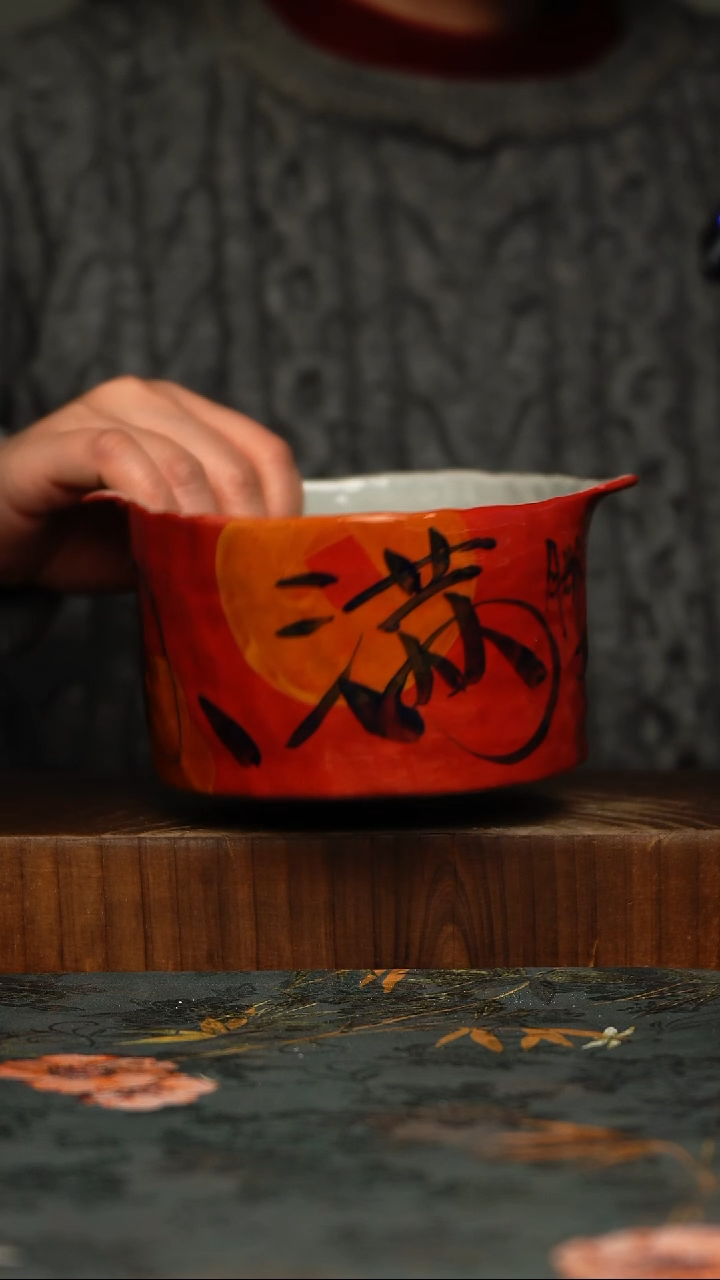 瓷片釉下彩手工手绘同款陶器