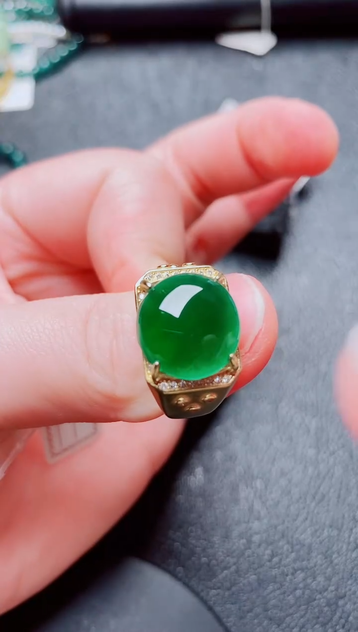 银S925镶嵌戒指翡翠1111