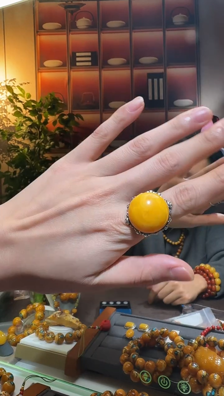 蜜蜡颈饰银S925镶嵌6230天然蜜蜡珠宝奇石