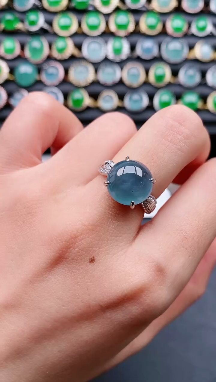 【闪购商品】翡翠戒指银S925镶嵌11111