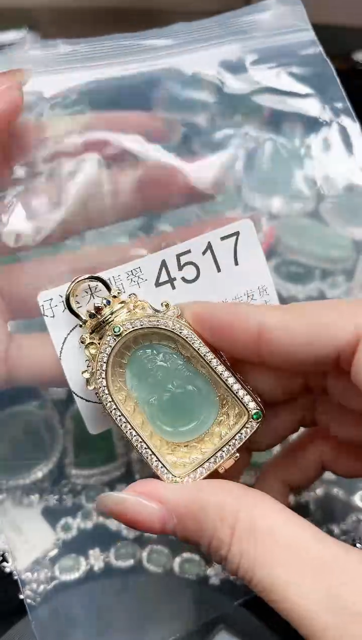 【闪购商品】翡翠颈饰未镶嵌4517赠皮绳