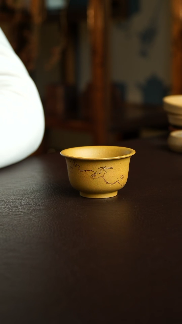 茶杯紫砂29号 黄金段主人杯  宜兴紫砂原矿作品
