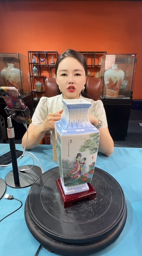 摆件精品陶瓷青花摆件3a