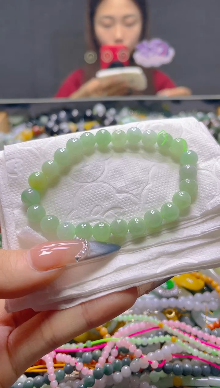 颈饰未镶嵌翡翠7MM