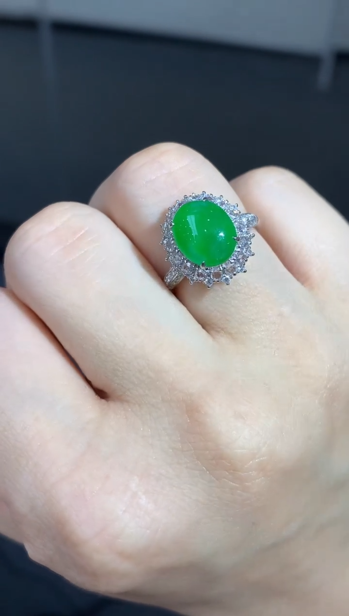 【闪购商品】翡翠戒指18K金镶嵌580-中国好珍宝