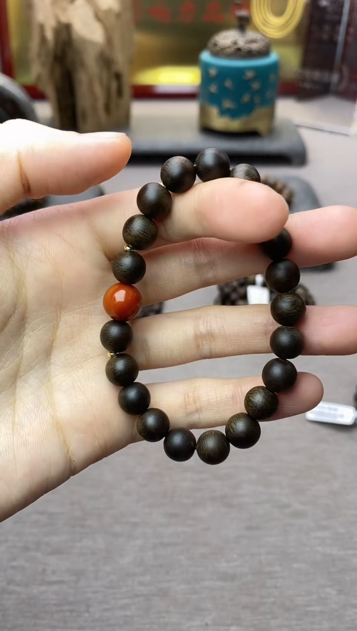 【闪购商品】沉香手串单圈越南芽庄白棋楠0.8 沉水