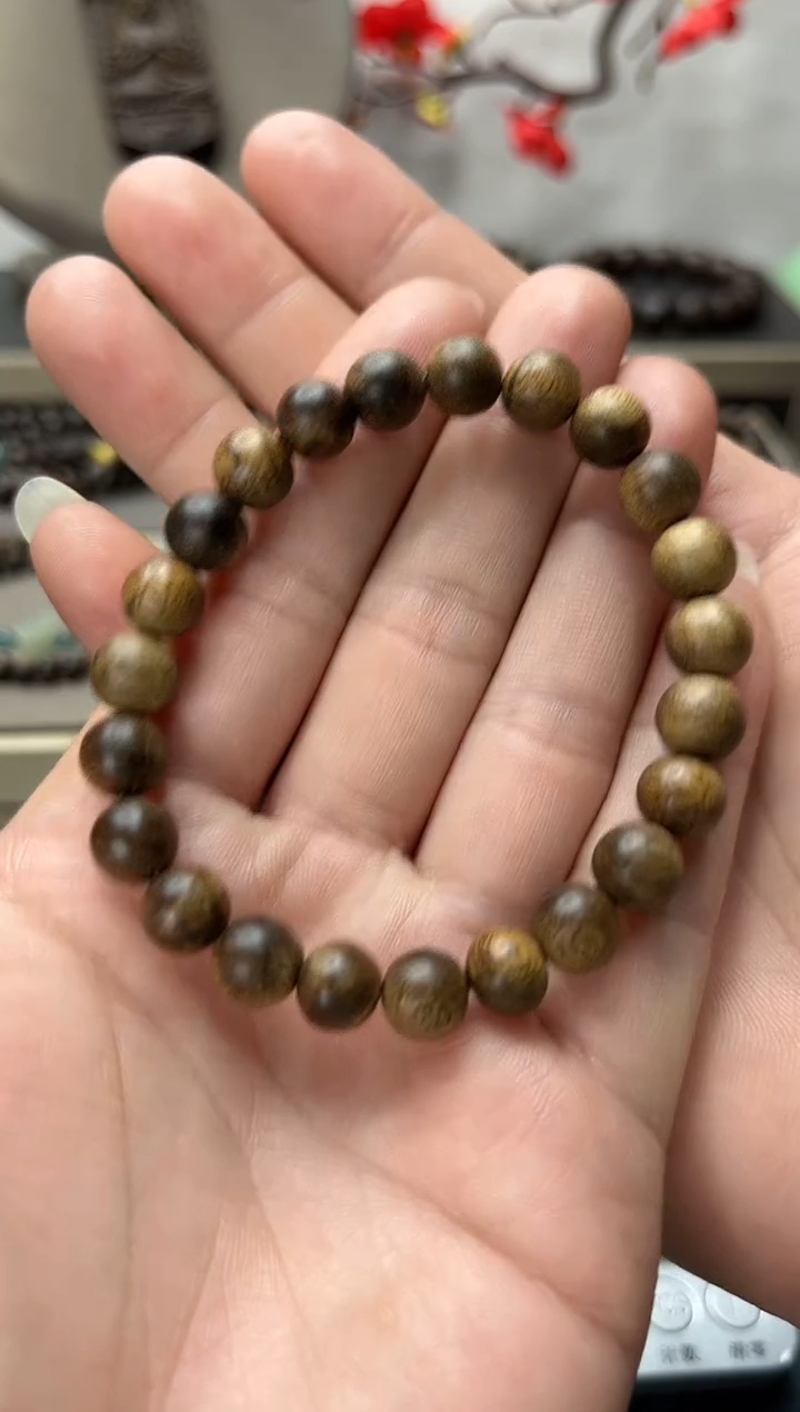 【闪购商品】沉香手串越南芽庄白奇楠沉水级留疤8mm单圈