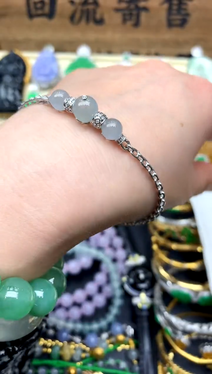 【闪购商品】翡翠手串18K金镶嵌240-中国好珍宝