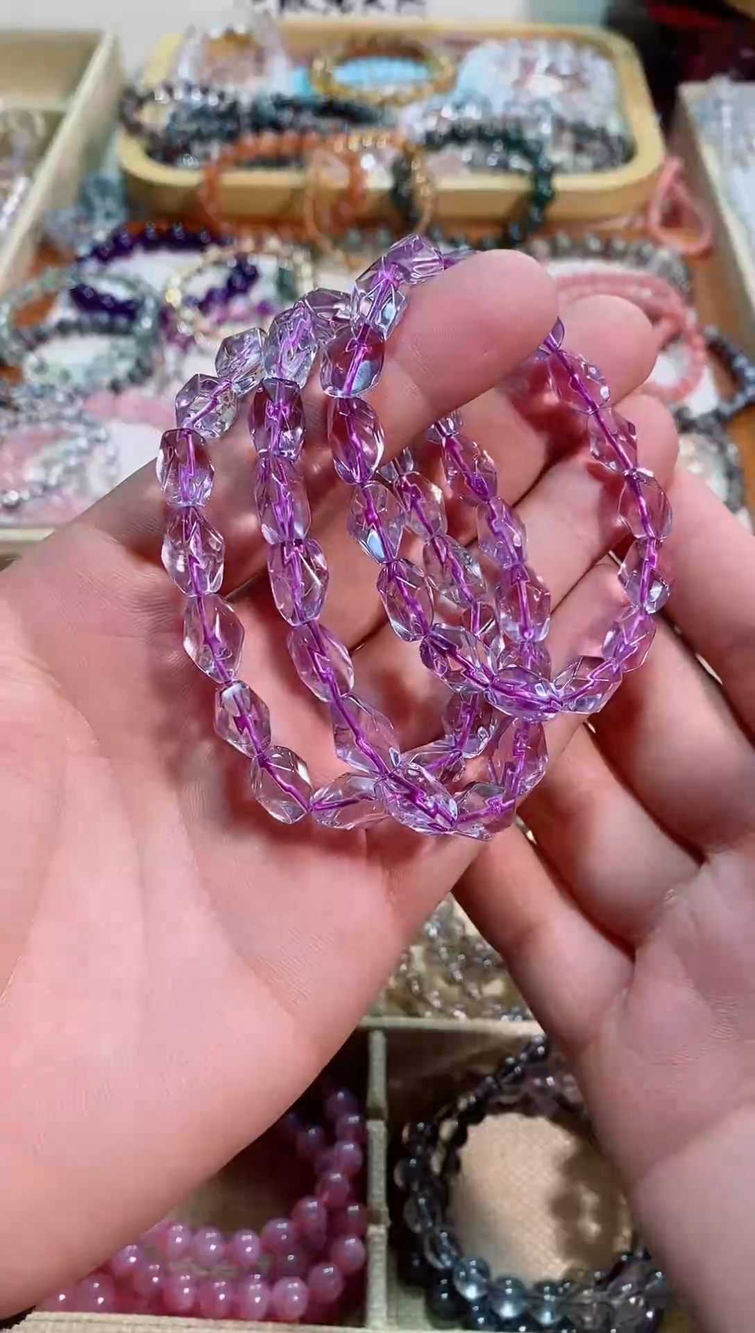 【闪购商品】紫晶手链未镶嵌巴西切面紫水晶（多样性发其一）