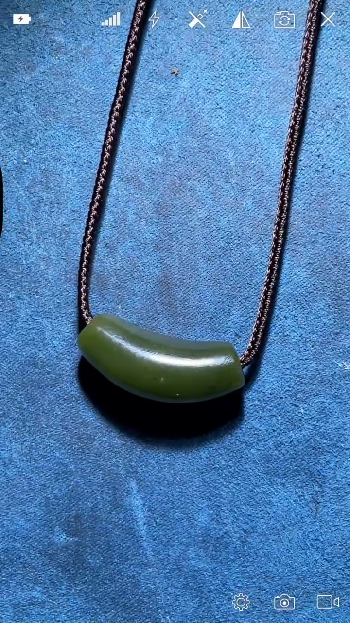 未镶嵌和田玉挂件GG 牛角珠 锁骨坠