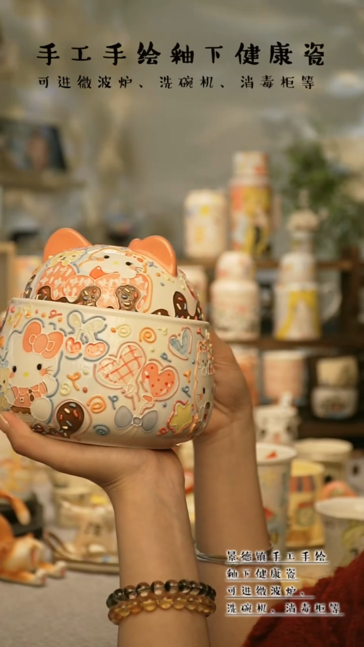 【闪购商品】杯陶瓷景德镇高温釉下彩&X077