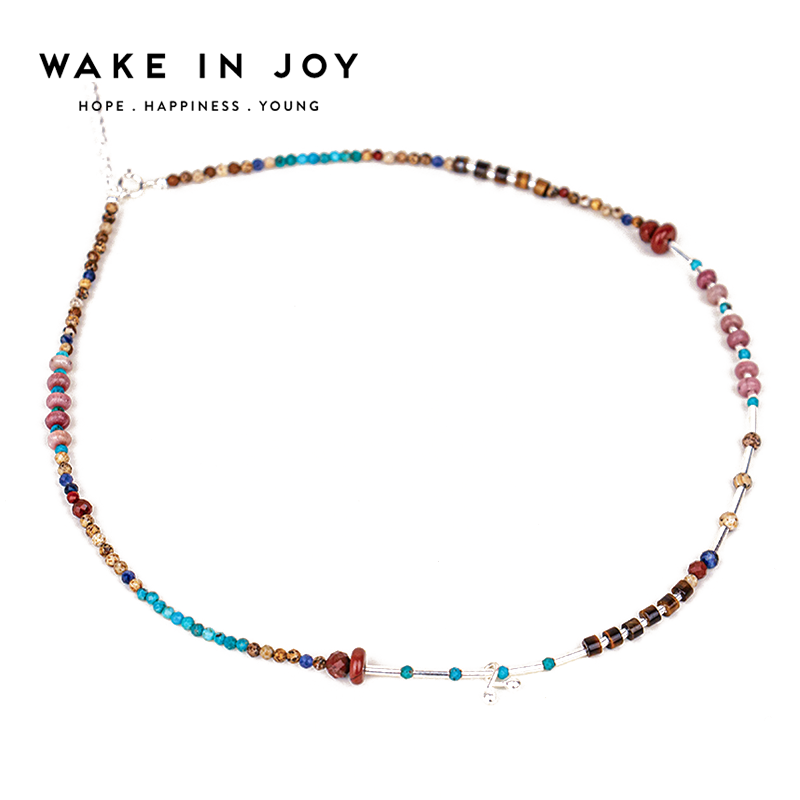 链子925银锆石 Wake in joy925纯银气质项链小众设计手工复古首饰