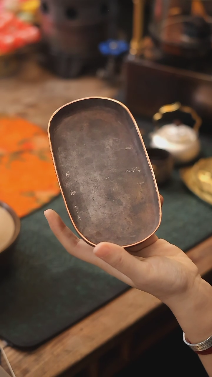 【闪购商品】【直播间样品】紫铜茶盘