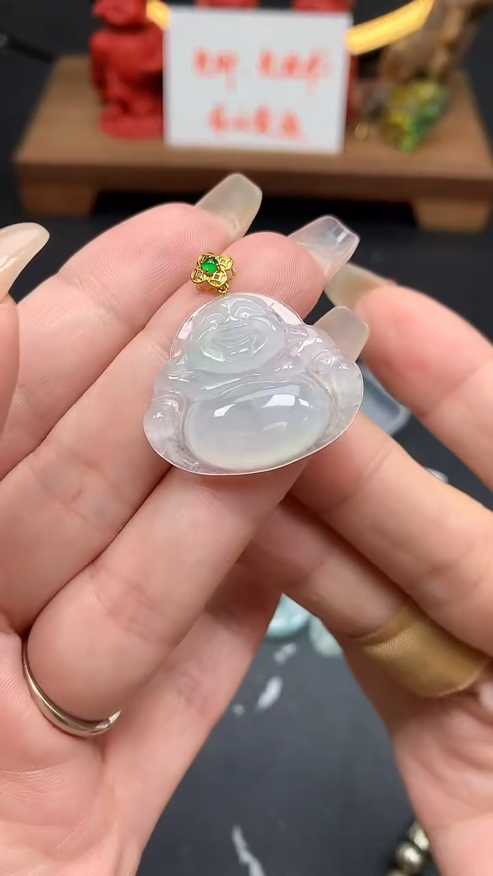 【闪购商品】翡翠吊坠(不含链)18K金镶嵌MS155562