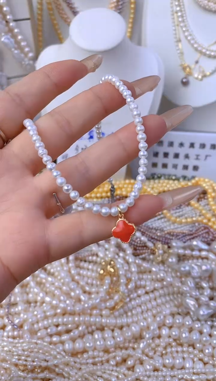 淡水珍珠未镶嵌颈饰F07