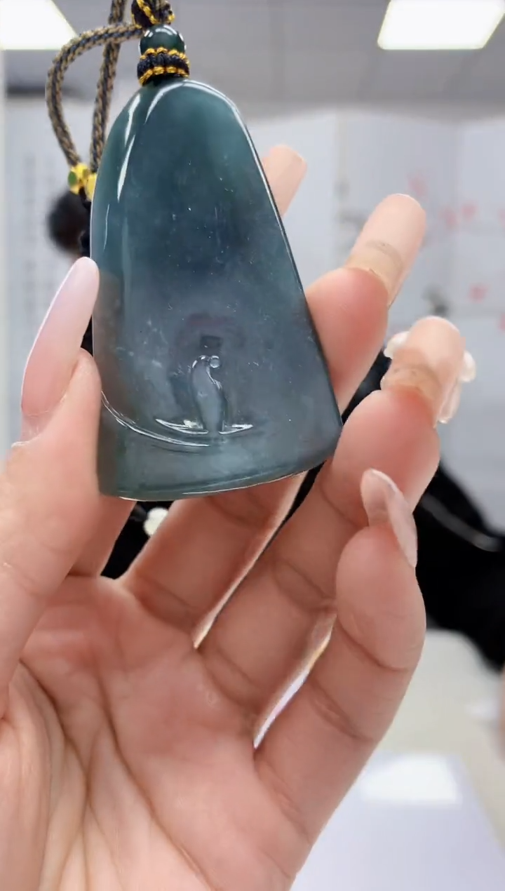 【闪购商品】定制翡翠未镶嵌4917lr-毛货挂件27