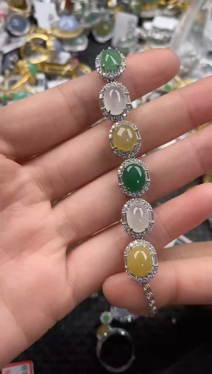 银S925镶嵌戒指翡翠333               10