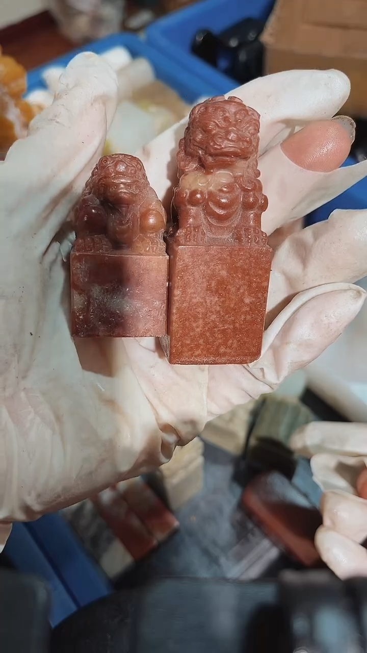 老挝石茕瑕疵不规则章