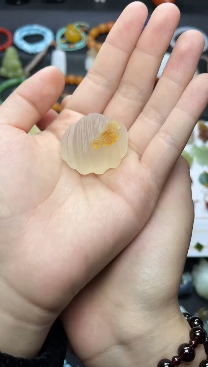 未镶嵌颈饰玛瑙/玉髓扇贝【定制】06