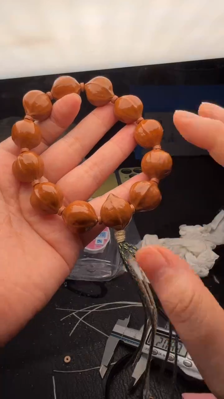 手串/手链橄榄核水晶球抛光打底