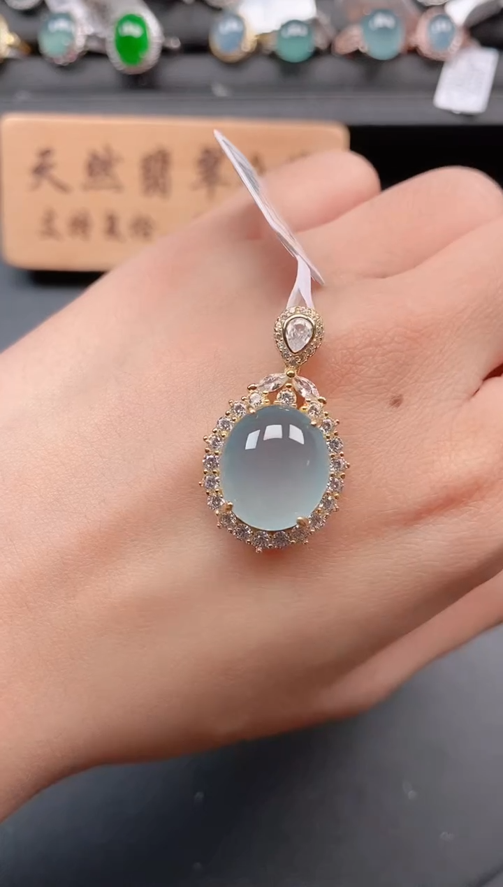 银S925镶嵌戒指翡翠1111111