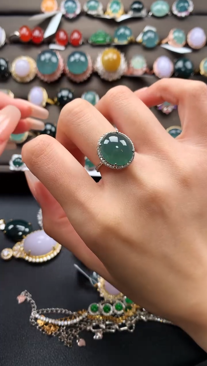 【闪购商品】翡翠戒指银S925镶嵌3246437