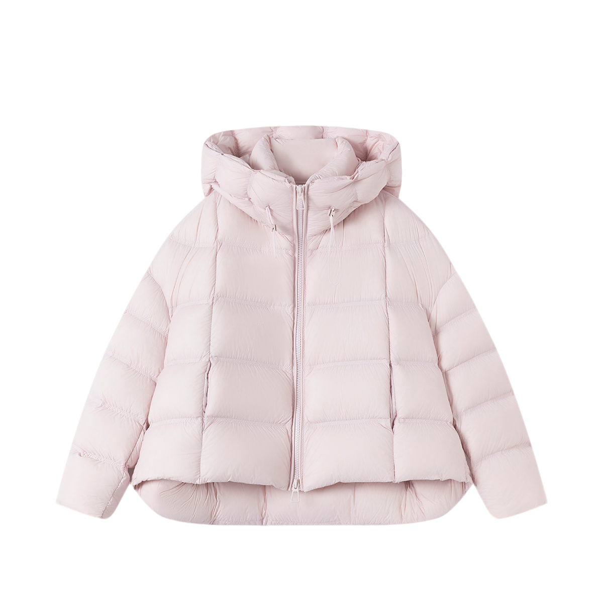 25GFNB32花苞帽拉链纯色短款休闲学院设计师鹅绒服