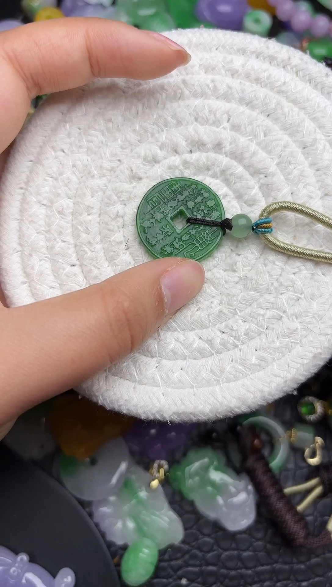 颈饰未镶嵌翡翠缅甸翡翠吊坠