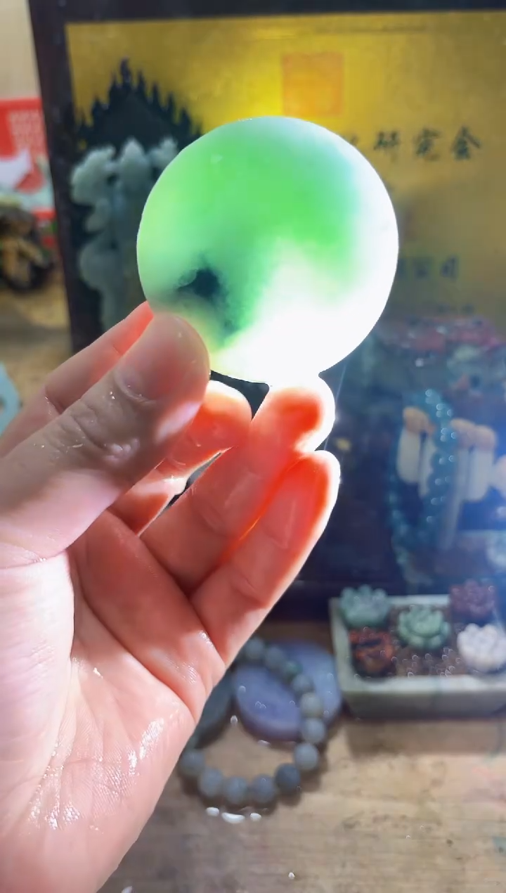 未镶嵌挂件翡翠A货常星8082