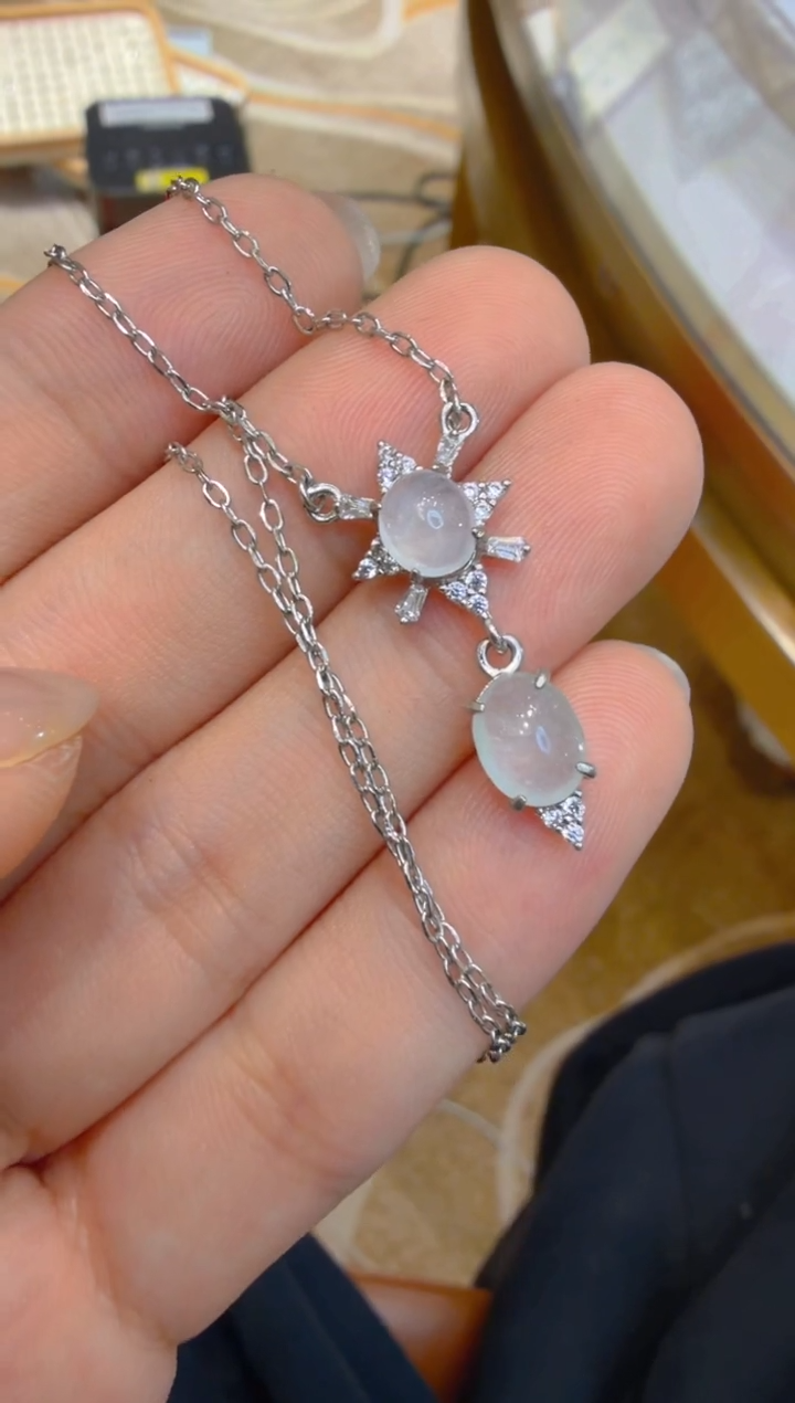 套链银S925镶嵌翡翠多样性团购发一件