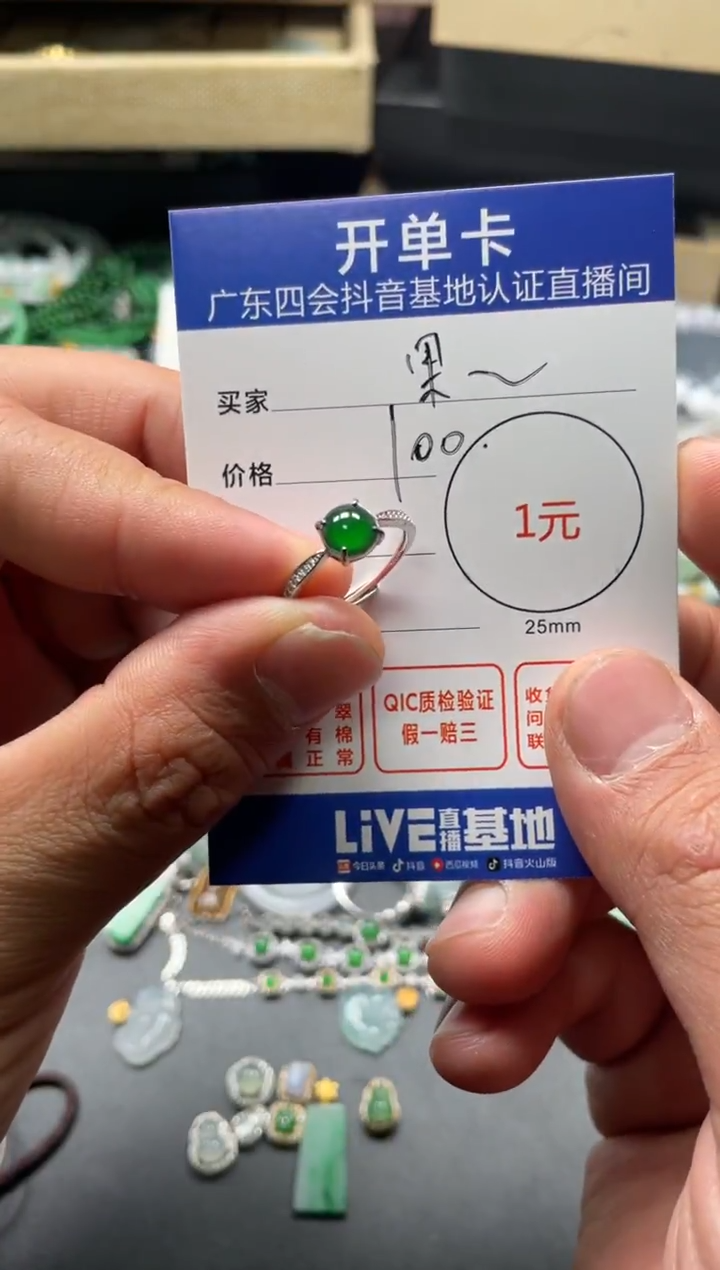 颈饰未镶嵌翡翠果*挂件