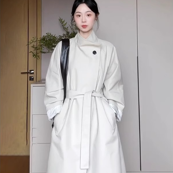 高级感风衣外套女爆款2025春秋新款长款高个子韩系日系英伦风休闲