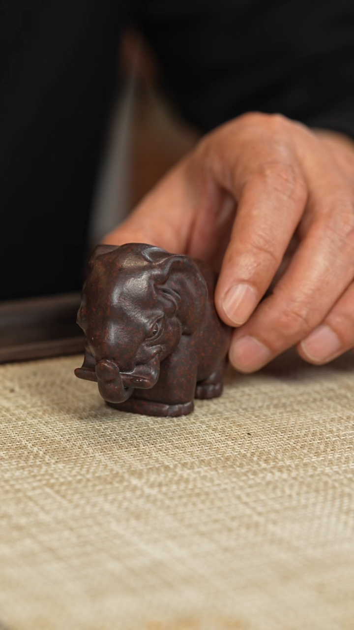 紫砂茶壶原矿紫砂茶宠吉象