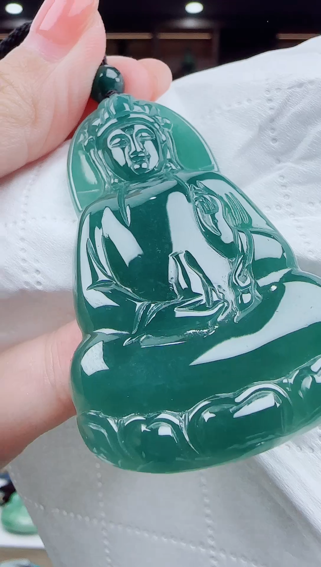 颈饰未镶嵌翡翠多样性发其一  小素衣观音