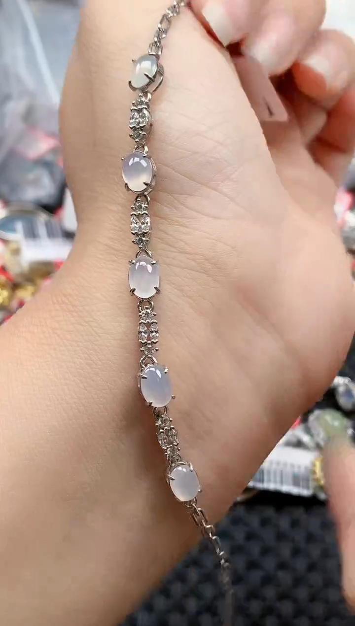 银S925镶嵌戒指翡翠天然A货缅甸翡翠