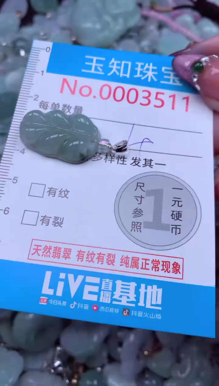 吊坠(不含链)未镶嵌翡翠3511